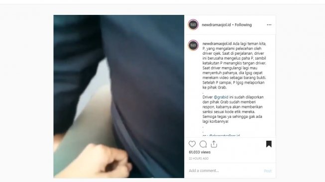 Jan Kurang Ajar...!!! Sempat Terekam, Driver Ojol yang Coba Elus Paha Customer