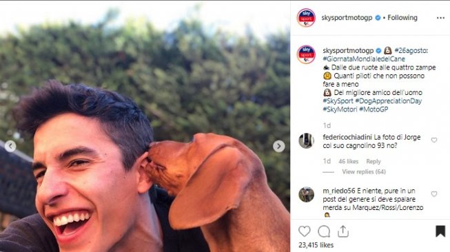 Rayakan International Dog Day, Anjing Milik Pembalap MotoGP Ini Bikin Gemas