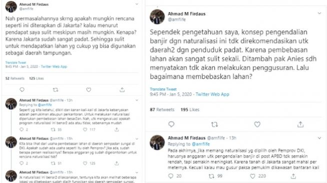 Peneliti ITB: Konsep Naturalisasi Anies Baswedan Tak Cocok untuk Jakarta