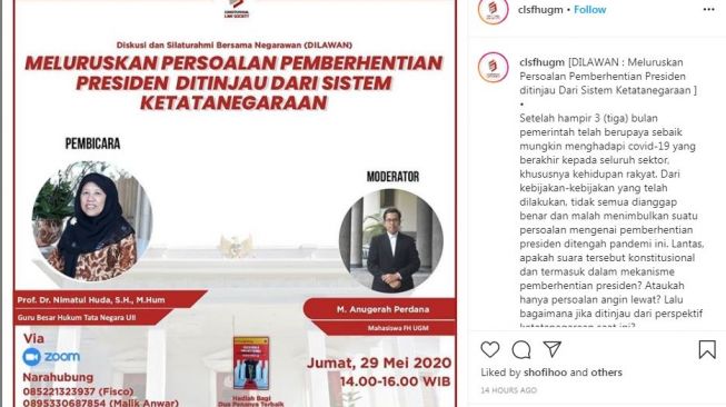 Diancam Mau Dibunuh, Komisi III: Diskusi CLS FH UGM Bukan Bahas Makar