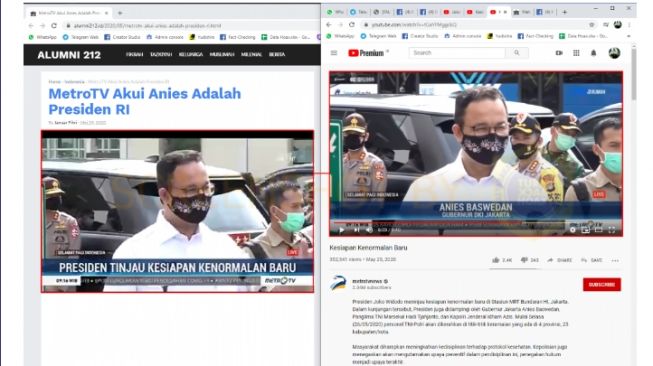 CEK FAKTA: Benarkah Metro TV Akui Anies Sebagai Presiden?