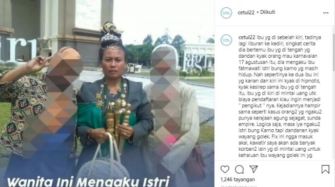 Wanita Berbaju Hijau Ngaku Istri Soekarno, Netizen: Mungkin Efek Corona