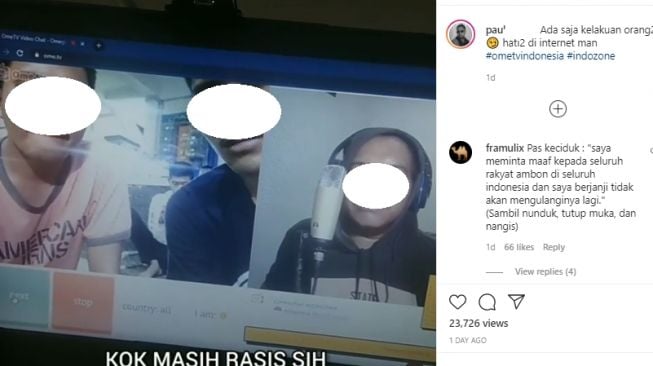Viral Video Pengguna Ome TV Lontarkan Kata-kata Rasis, Panen Kecaman Publik