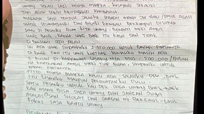 Beredar Surat Wasiat Bomber Gereja Makassar, Bahas Riba hingga Surga