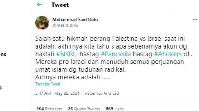 said-didu-sebut-akun-dengan-hastag-nkri-hingga-ahokers-pro-israel