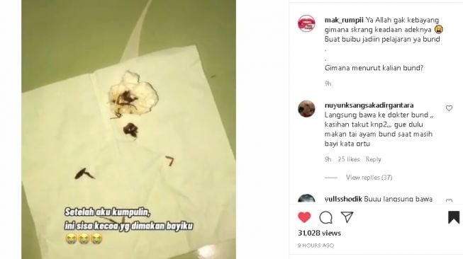 Bayi makan kecoak! bukan bawa ke dokter, eh malah direkam