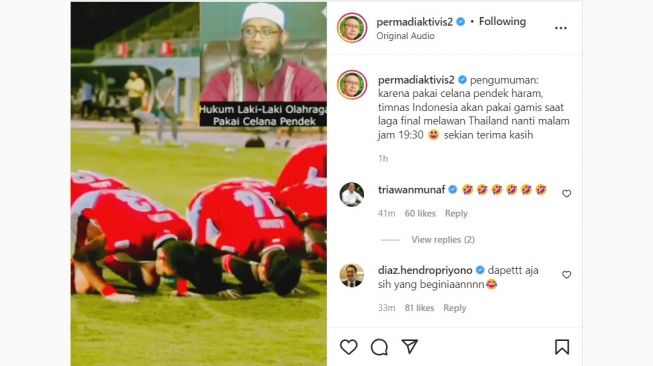 Viral! Sebut Pemain Bola Pakai Celana Pendek Haram, Ustaz Ini Panen Hujatan
