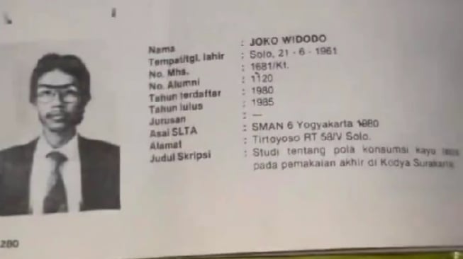 Bongkar Buku Tahunan Jokowi di UGM, Kejanggalan SMA Almamater Ramai Jadi Buah Bibir