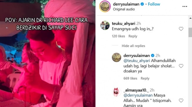 Dikonfirmasi Ustaz Derry Sulaiman, Dokter Richard Lee Sudah Mualaf