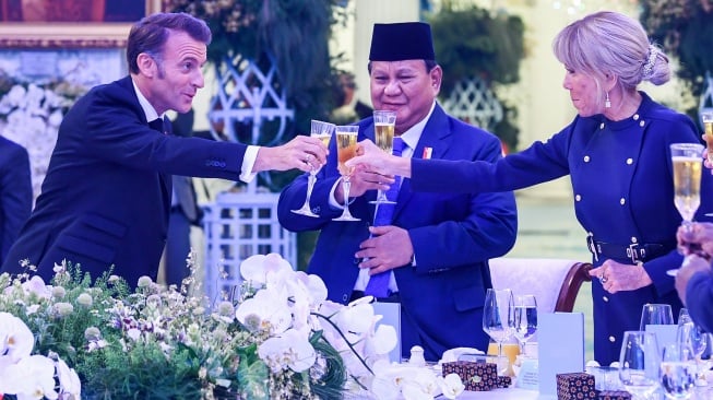 Heboh Prabowo Disebut Ngebir saat Gala Dinner Bareng Macron, Istana: Itu Sari Apel