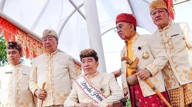 rekam-jejak-3-eks-bupati-di-lampung-yang-kasih-gelar-adat-ke-jokowi