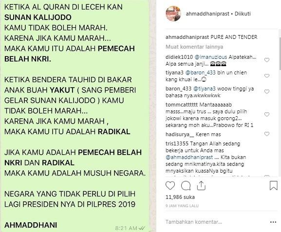 Celoteh Ahmad Dhani soal Insiden Pembakaran Bendera Tauhid