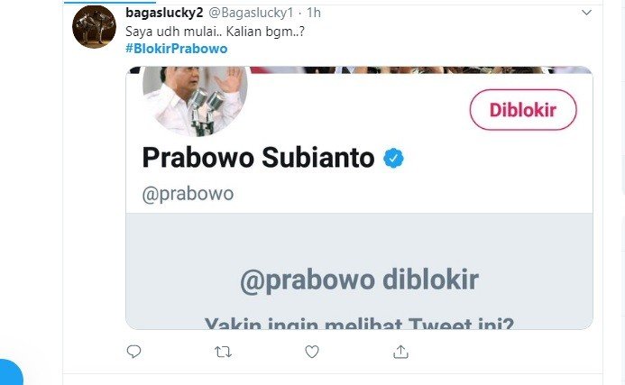 Ketemu Jokowi, Pendukung yang Kecewa Ramai-ramai Blokir Akun Prabowo