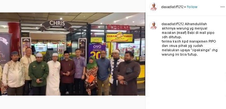 Penutupan Restoran Olahan Babi di Mal Makassar Tuai Pro Kontra