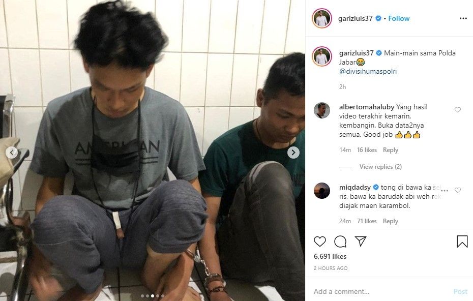 Foto Penampakan Ferdian Paleka Ditangkap Polisi, Tak Lagi Bisa Tertawa