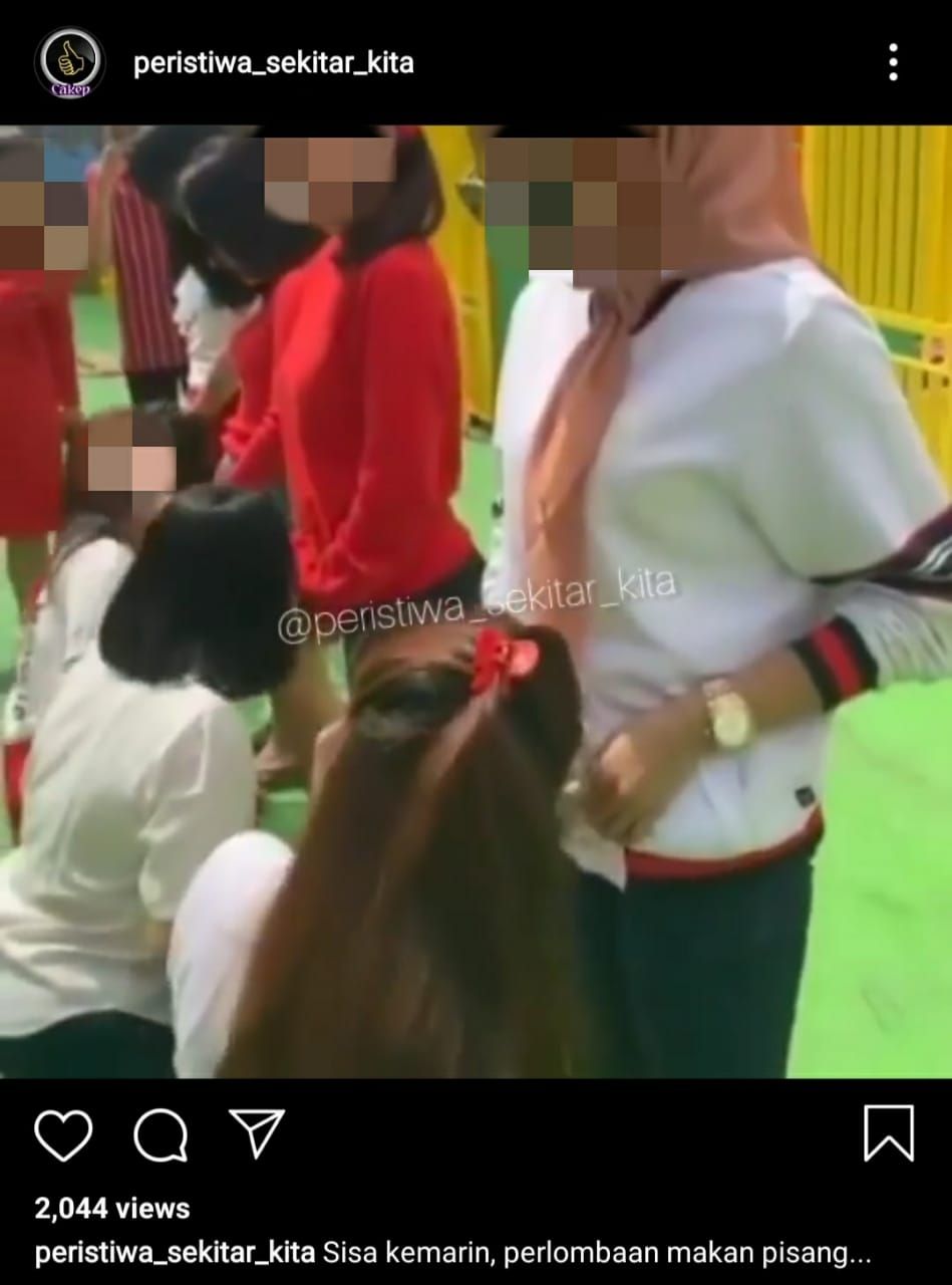 Viral Beredar Lomba 17 Agustusan Ibu-ibu Emut dan Makan Pisang Tuai Kritikan