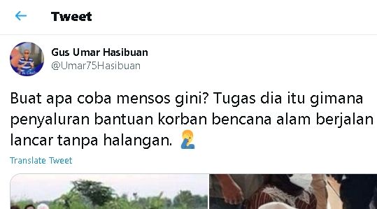 Mensos Risma Dicibir karena Angkut Kayu di Lokasi Bencana