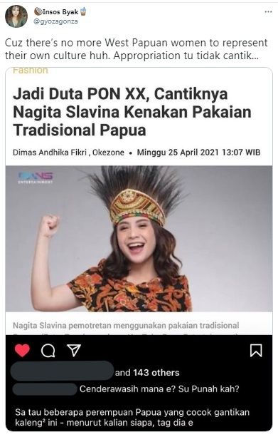 Nagita Slavina Jadi Duta PON XX Papua, Arie Kriting: Seharusnya Perempuan Papua