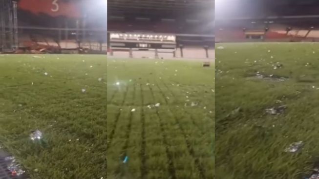 Miris Stadion GBK Usai Dipakai Acara Partai, Rumput Rusak hingga Sampah Berserakan