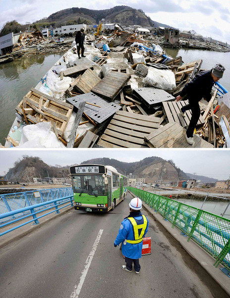 &#91;FOTO&#93; 2 Tahun Tsunami Jepang: Sesaat, Setelah dan Sekarang