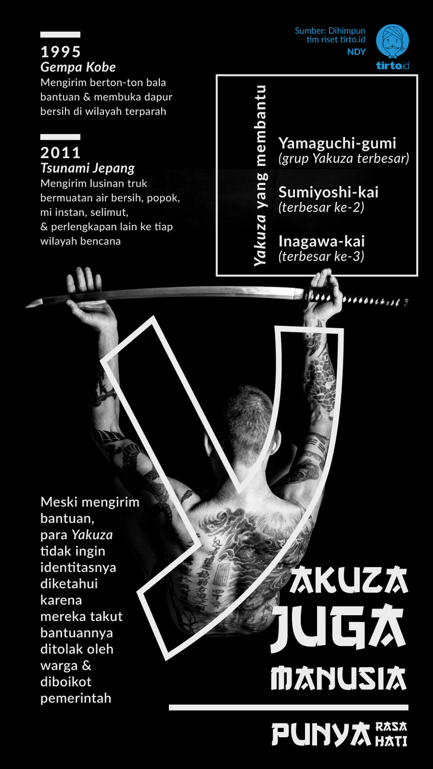 Saat Para Yakuza Turun Tangan di Daerah Bencana