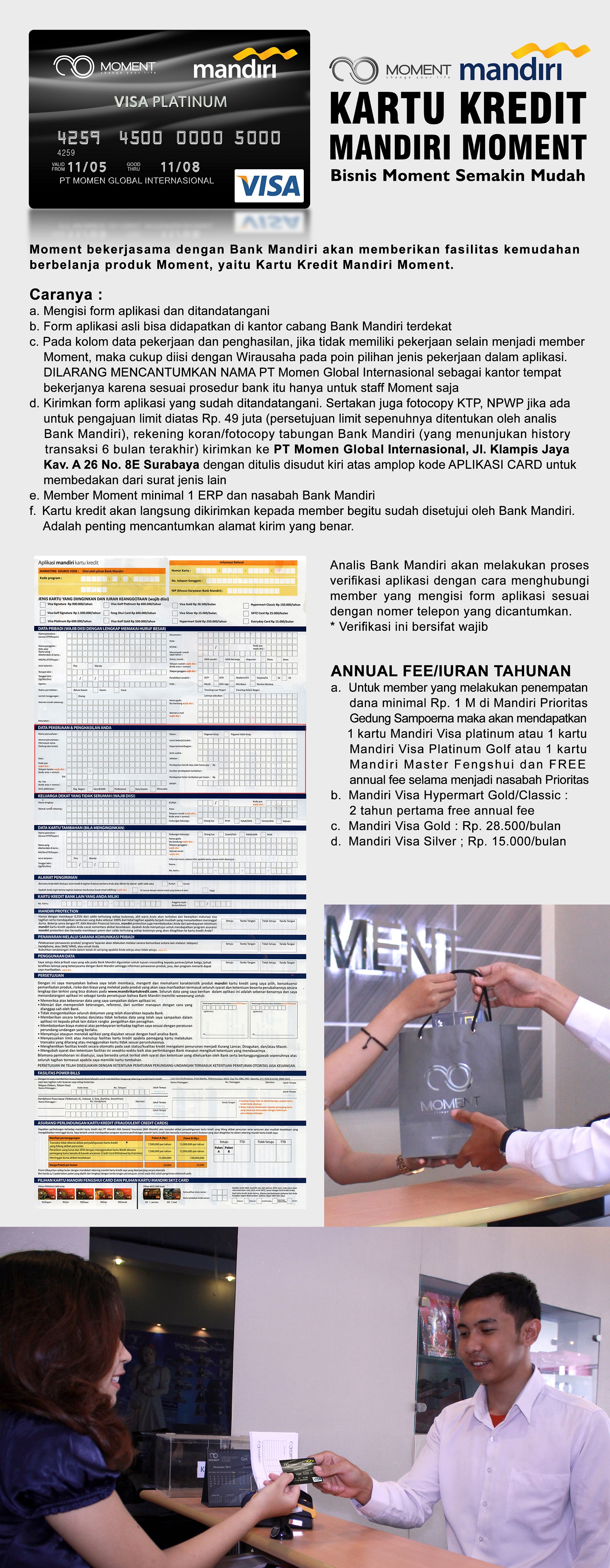 BISNIS MLM MOMENT MAKIN KEREN - DILUNCURKAN KARTU CREDIT MOMENT MANDIRI
