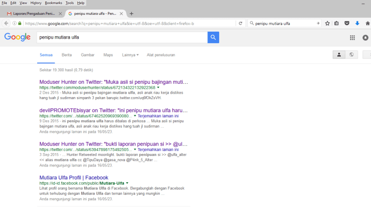 Waspadai Komplotan Penipu MUTIARA ULFA