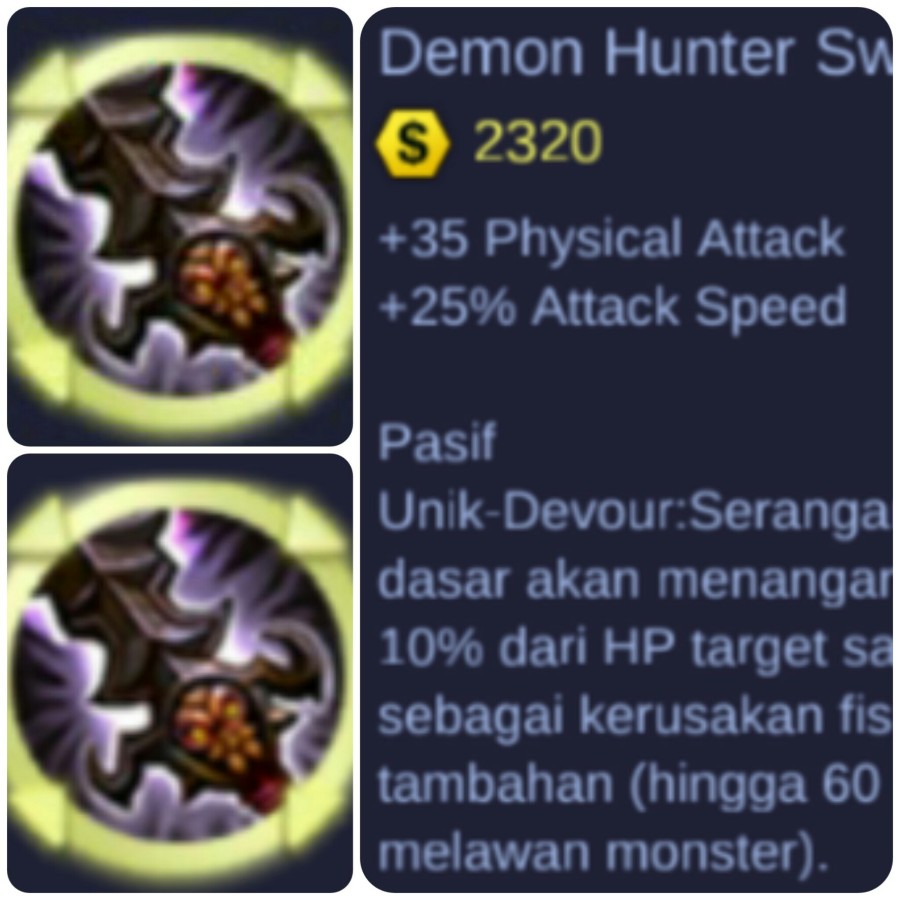 Penjelasan Item / Gear Mobile Legends Tipe Fisik ( Physical Attack )