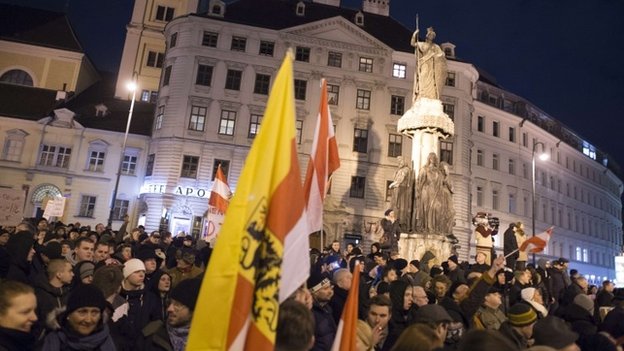 Kristallnacht is Nigh-6,Anti-Islamist Pegida group holds first march in Austria