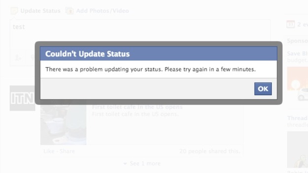 Facebook error