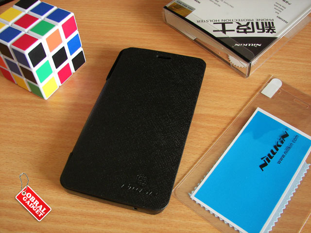 Anti Gores, Jelly Case, Softcase, Silicon, Nillkin Leather Flip Case buat Lenovo K860