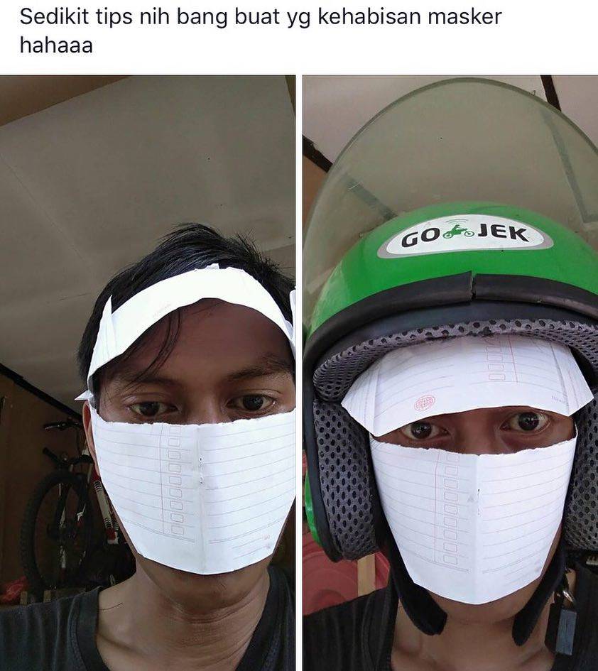 Masker Aneh Bin Nyeleneh dari Warga-net yang Bikit Tepok Jidat