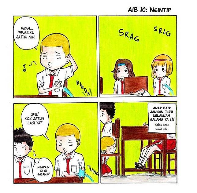 7 komik strip 'Aib Masa Sekolah'