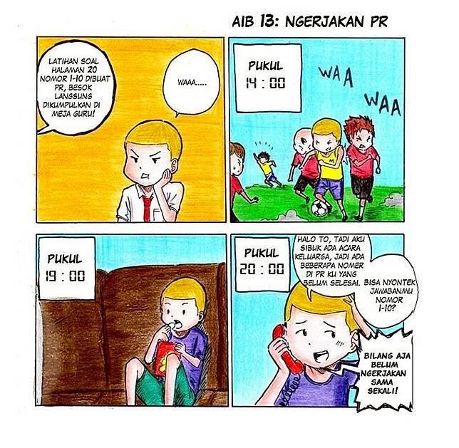 7 komik strip 'Aib Masa Sekolah'