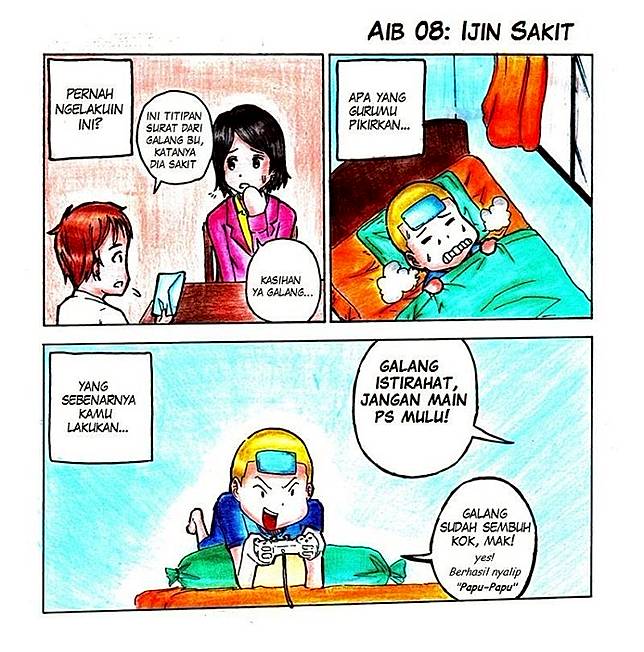 7 komik strip 'Aib Masa Sekolah'