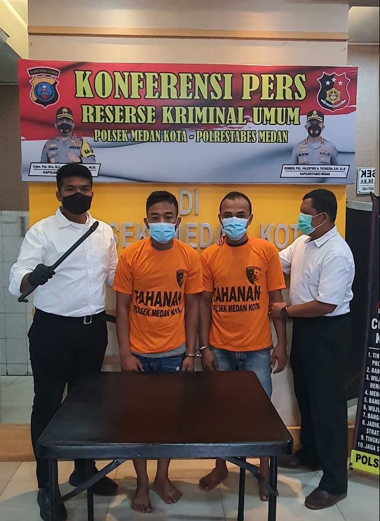 Polsek Medan Kota Ringkus Dua Maling Seng