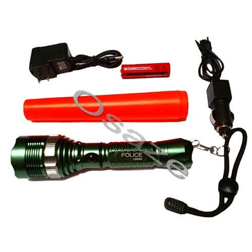 Senter police green 1200w traffic baton