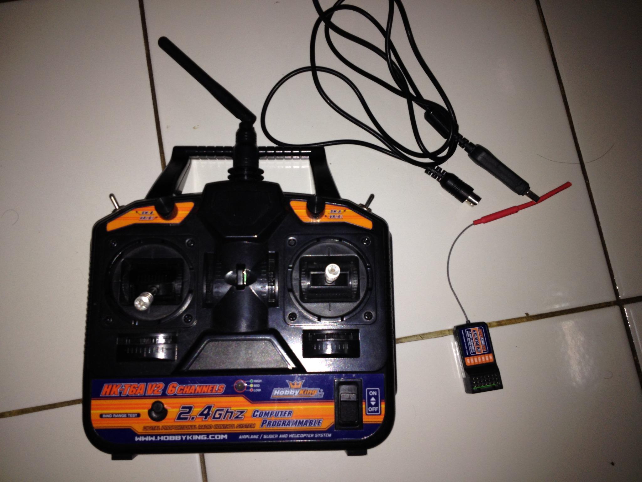 WTS Transmitter dan Receiver HK-T6A V2 6ch Mode 2