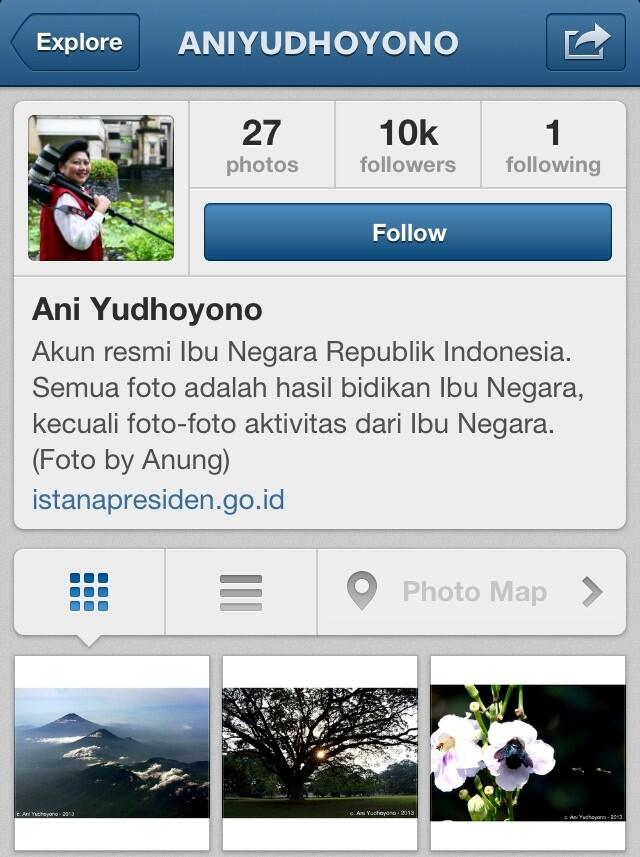 Foto-foto Instagram Ibu Ani Yudhoyono