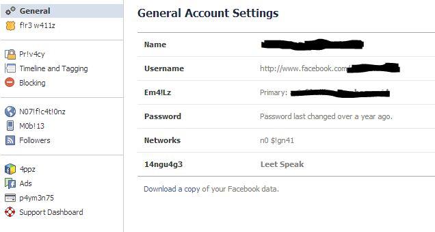 Facebook Support Bahasa Alay Dengan Nama 'Leet Speek'