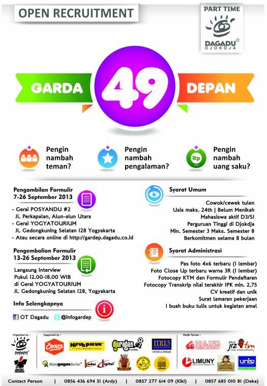&#91;PART TIME&#93; DAGADU DJOKDJA: Karir Paruh Waktu Untuk Mahasiswa/i Jogja