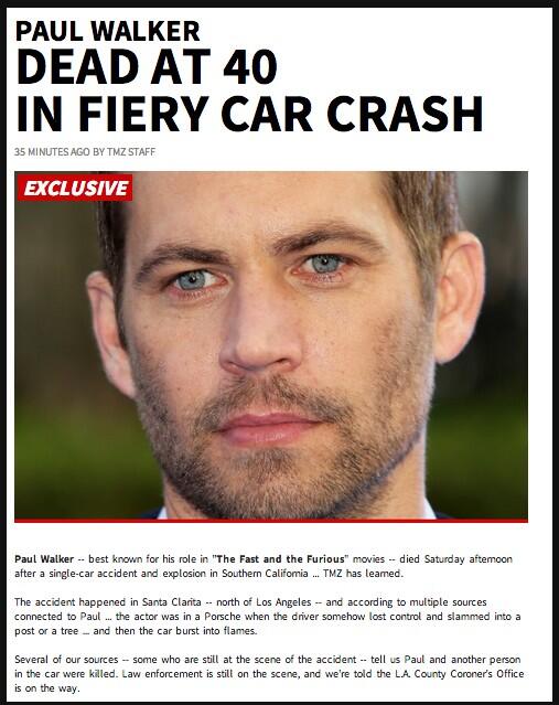 &#91;PIC&#93; Update foto kecelakaan Paul Walker