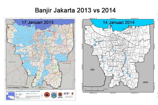 Titik Banjir Menurun, Bukti Efektifnya Kerja Jokowi-Ahok
