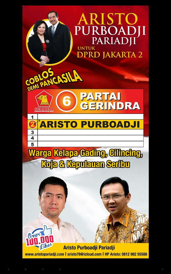 Politikus Geridra Aristo Purboadji Pariadji Tolak Pemakzulan Ahok