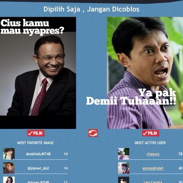 Jangan Dicoblos, Pilih saja JKT 48 atau Caleg, Capres Indonesia 2014!