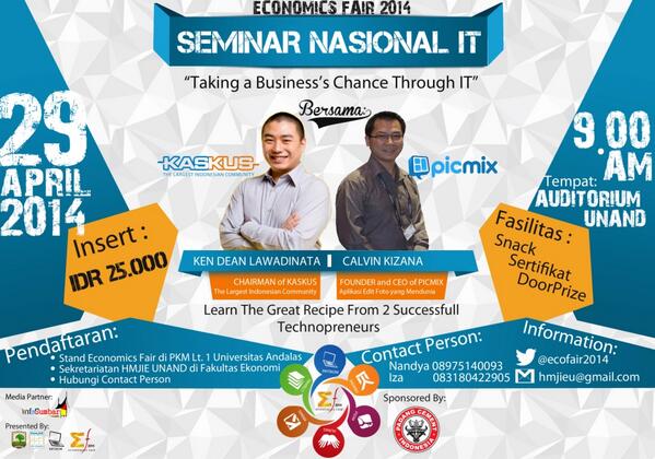 Seminar Nasional IT Bersama Chairman of Kaskus