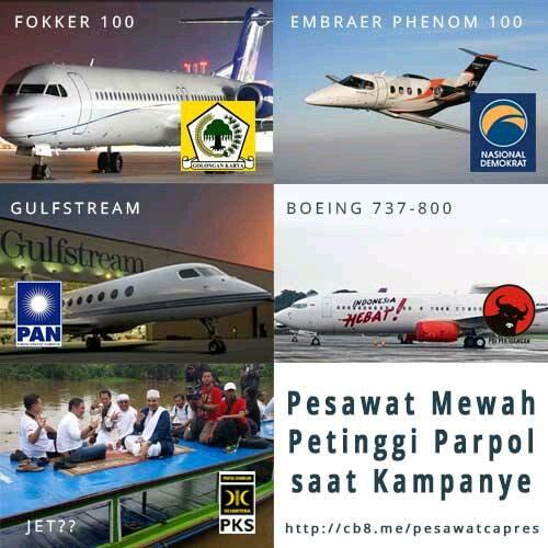 Kampanye, Elite PDIP Gunakan 2 Pesawat 'Indonesia Hebat'