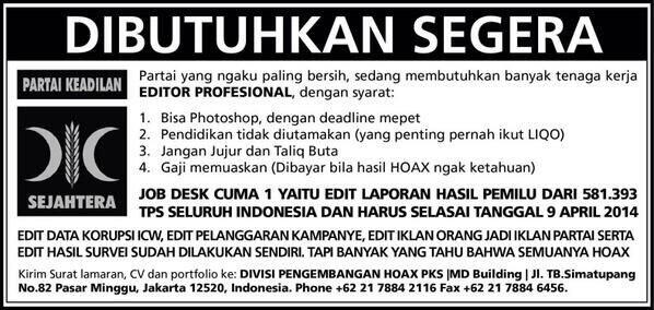 &#91;NGAKAK SAMPE SAKIT PERUT !!!!&#93; Waduh, PKS Salah Edit Foto Kampanye Prabowo! 