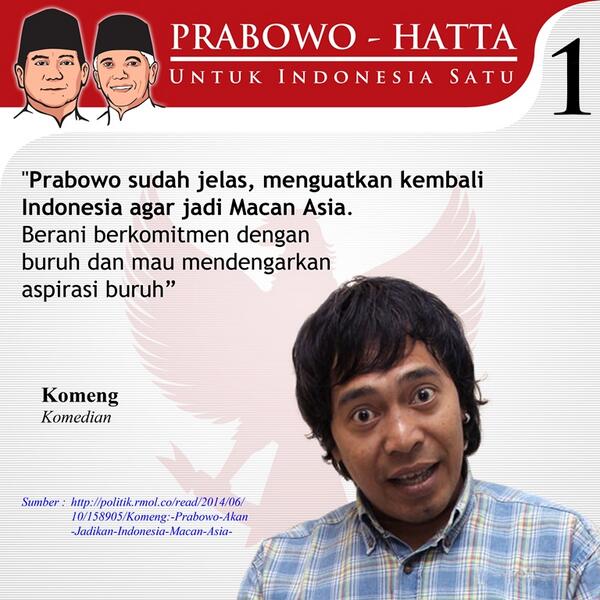 Ternyata Para Tokoh Ini Mendukung Pasangan Prabowo - Hatta