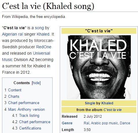 Khaled c est la vie